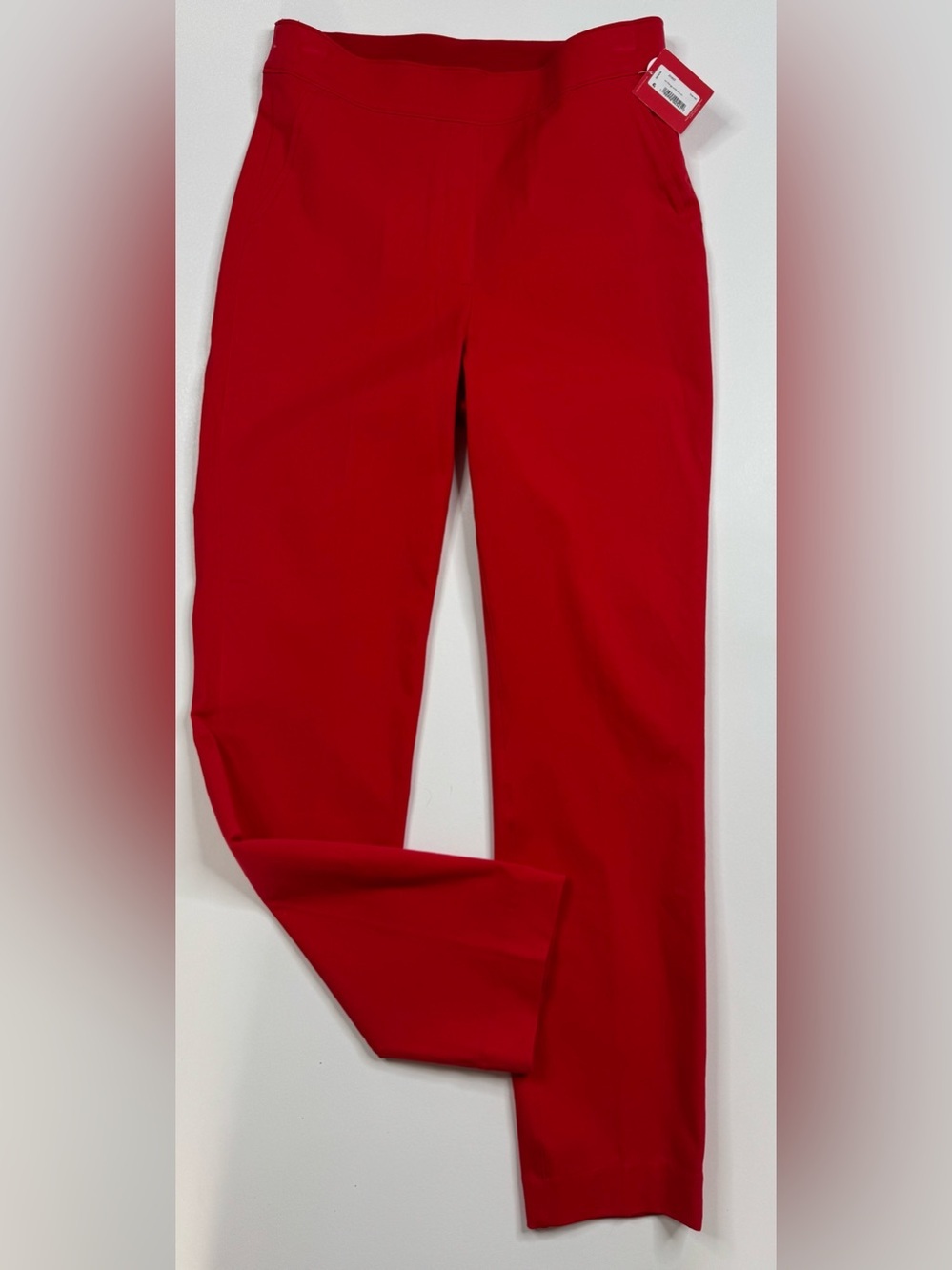 SPANX On The Go True Red Slim Straight Ponte Pants Womens Medium Tall 20365T NWT - Picture 2 of 13